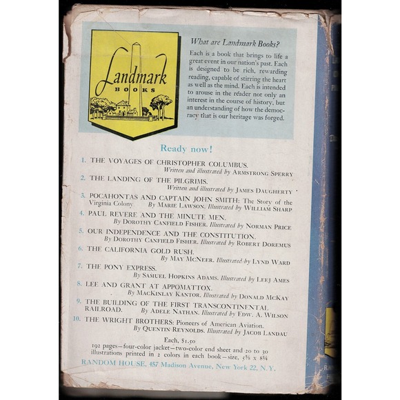 1950 THE LANDING of the PILGRIMS by James Daugherty HC Book - Picture 2 of 2